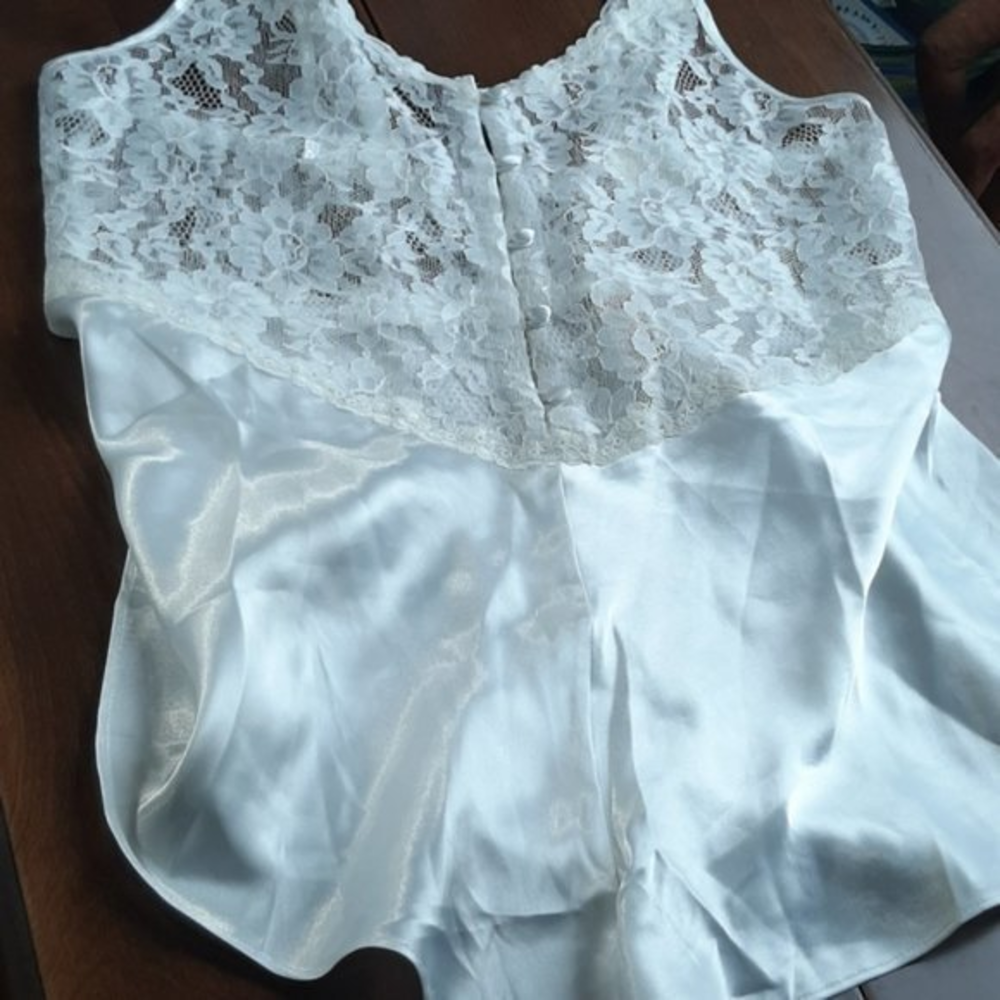 Satin‎ polyester and lace teddy